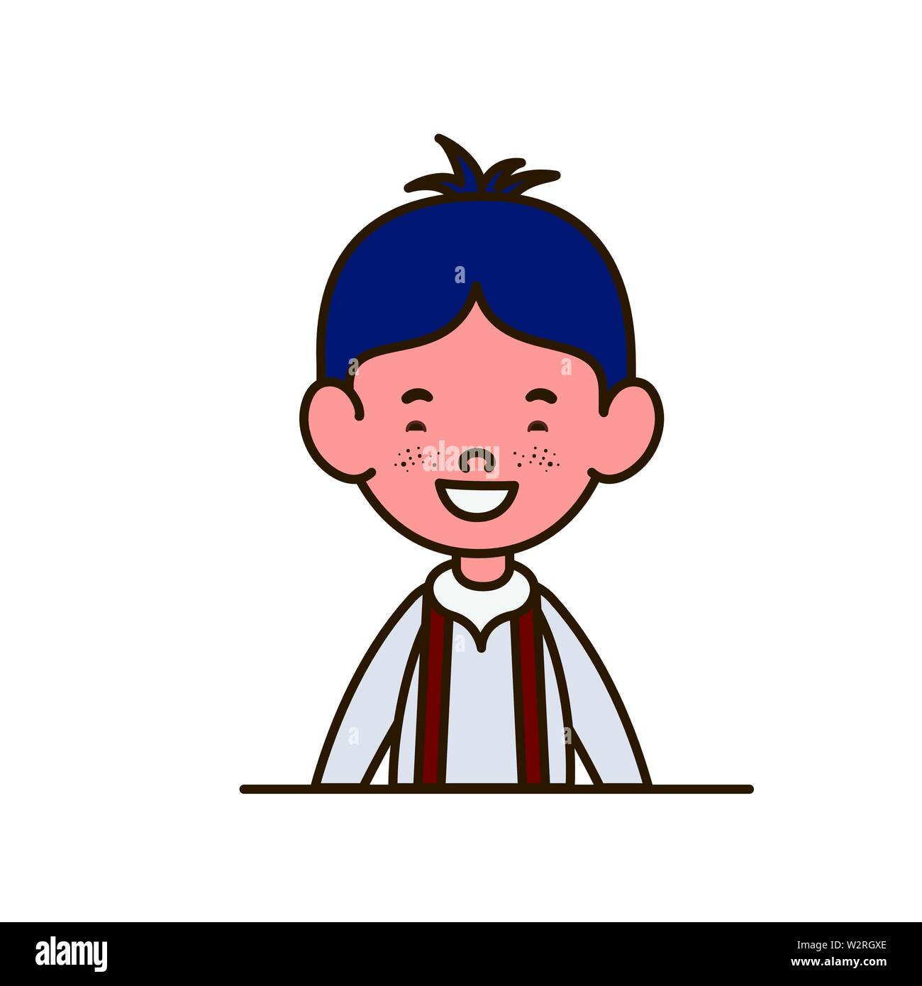 student boy smiling on white background Stock Vector Image & Art - Alamy
