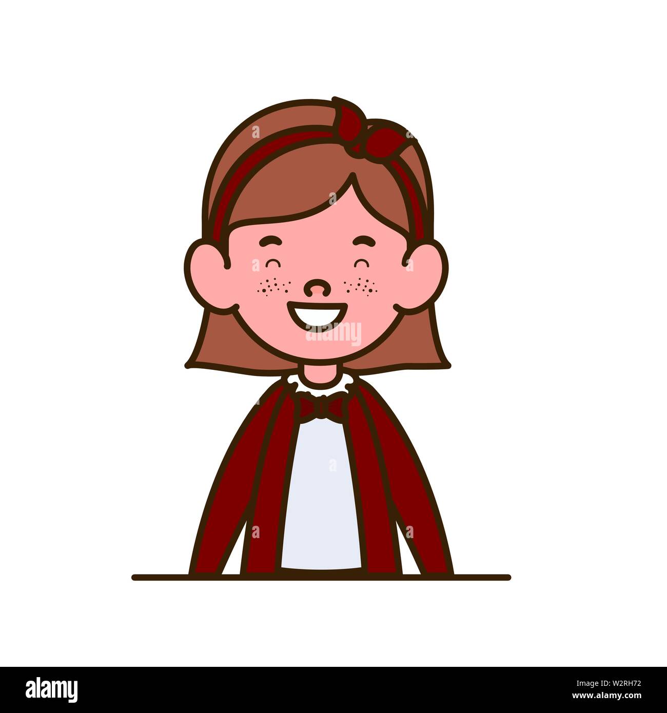 student girl smiling on white background Stock Vector Image & Art - Alamy