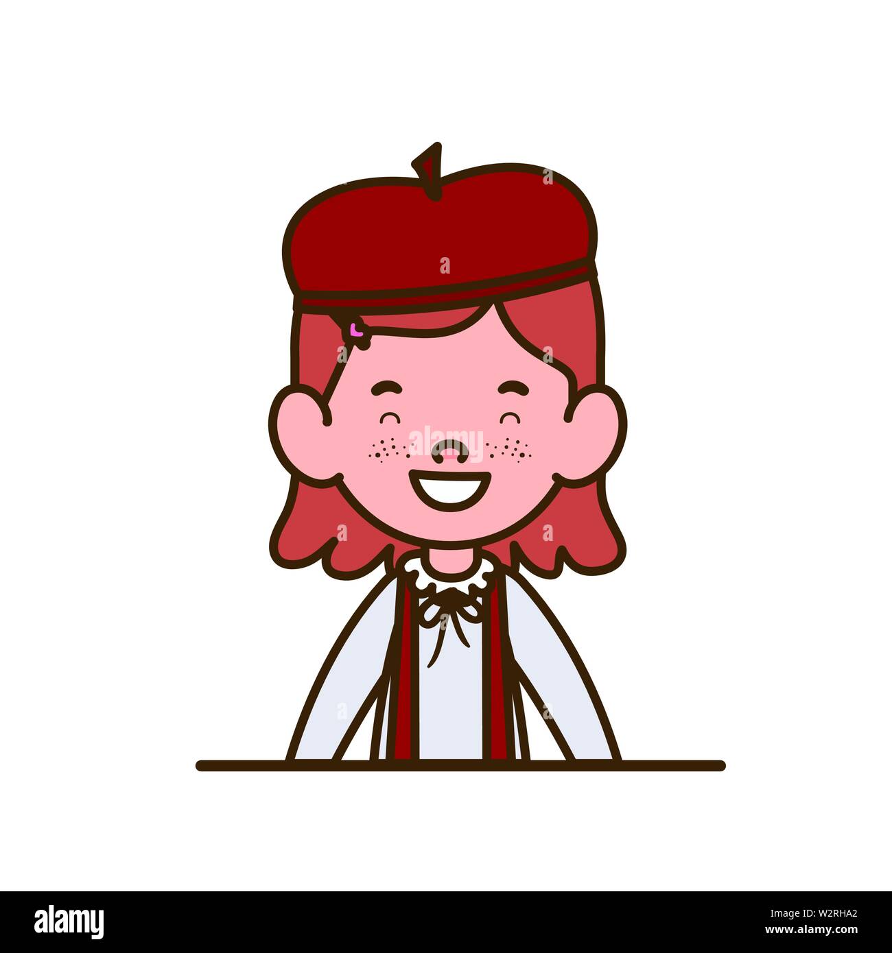 student girl smiling on white background Stock Vector Image & Art - Alamy