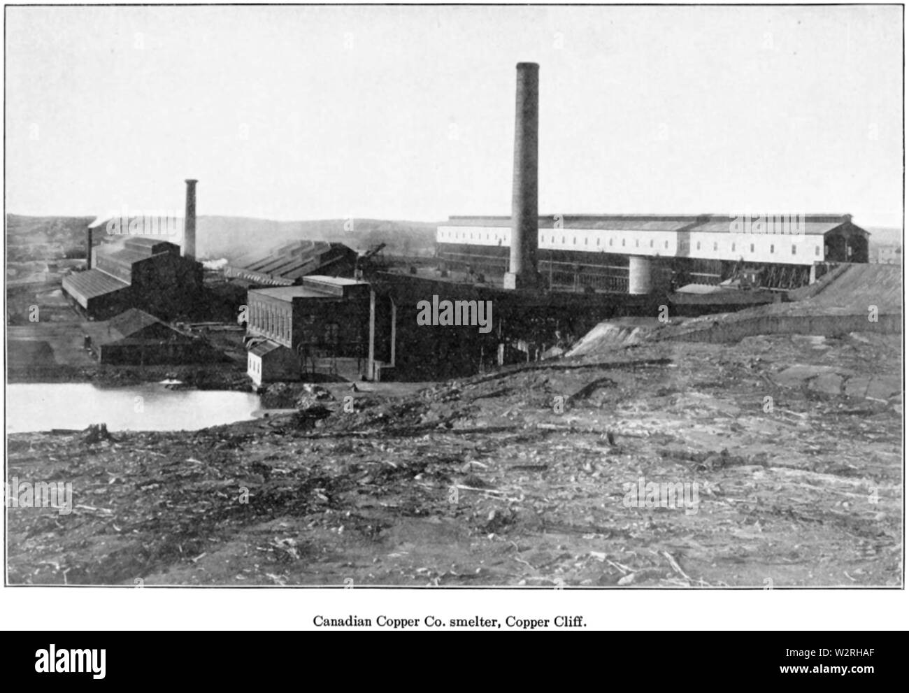 Canadian Copper Company Copper Cliff smelter Stock Photo Alamy