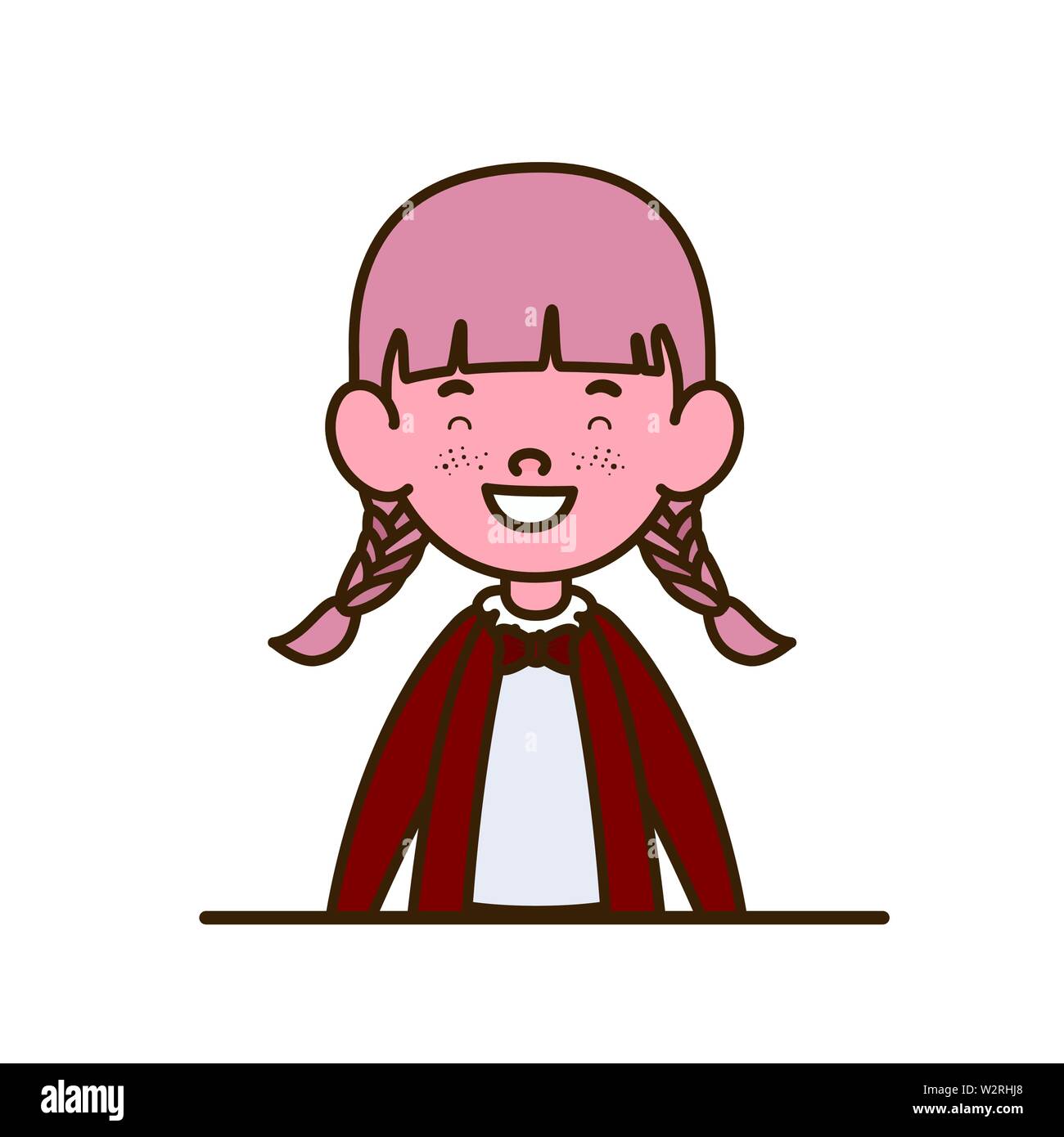 student girl smiling on white background Stock Vector Image & Art - Alamy