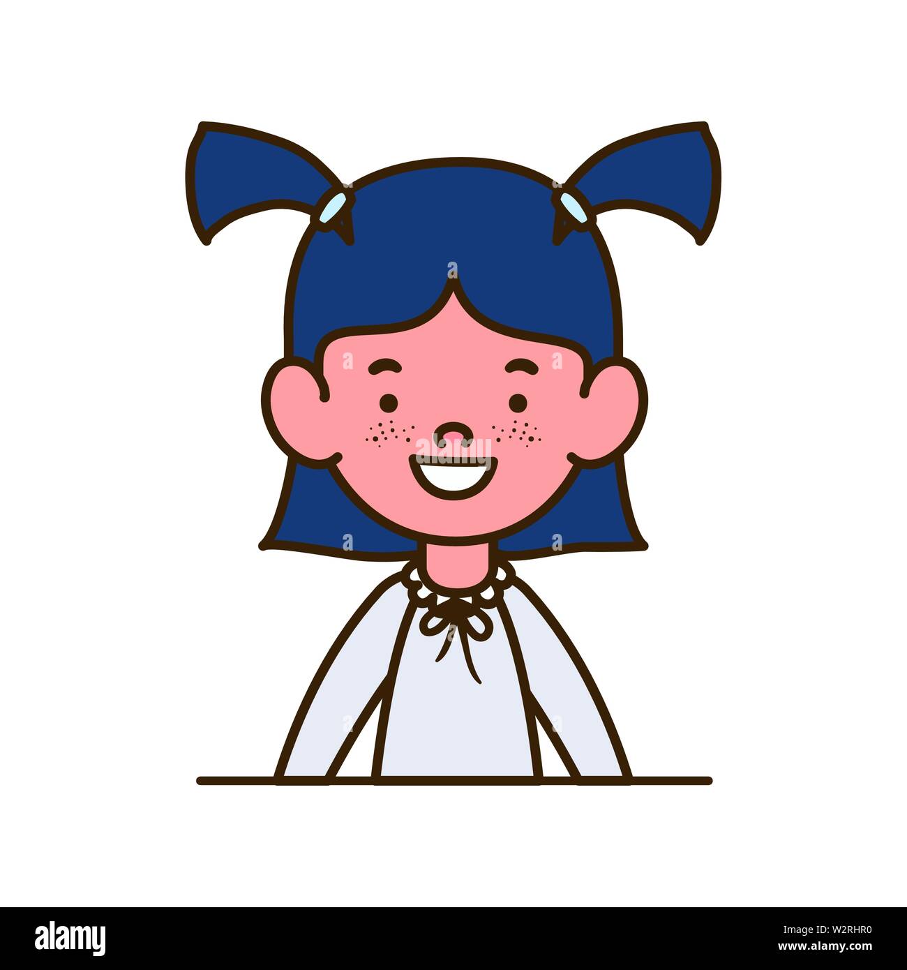 student girl smiling on white background Stock Vector Image & Art - Alamy