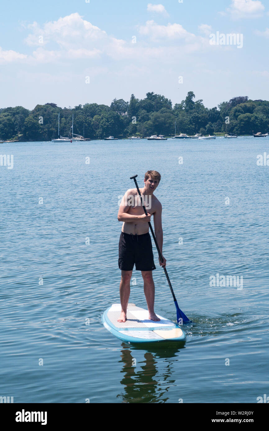 Stand Up Paddleboarding Stock Photo
