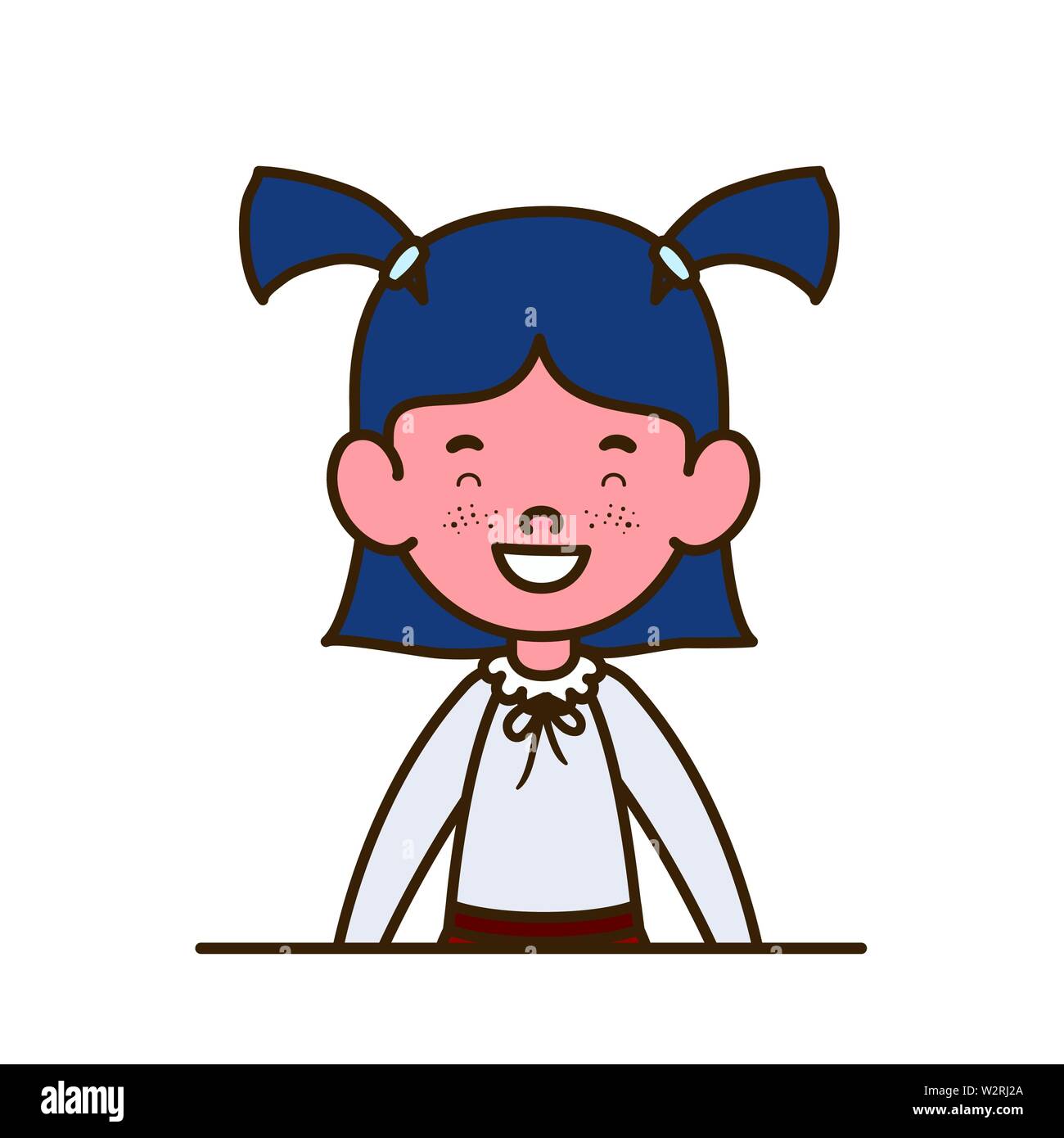 student girl smiling on white background Stock Vector Image & Art - Alamy
