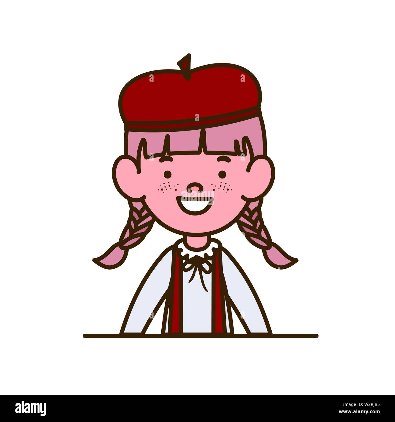 student girl smiling on white background Stock Vector Image & Art - Alamy