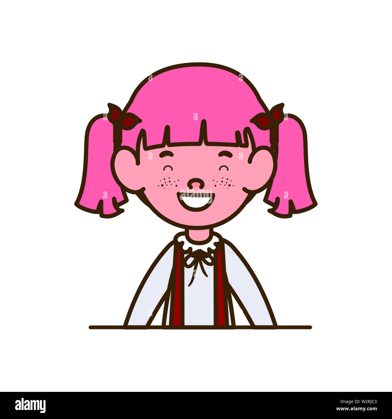 student girl smiling on white background Stock Vector Image & Art - Alamy