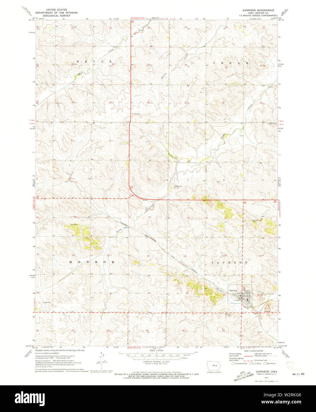 Map of garrison Cut Out Stock Images & Pictures Alamy