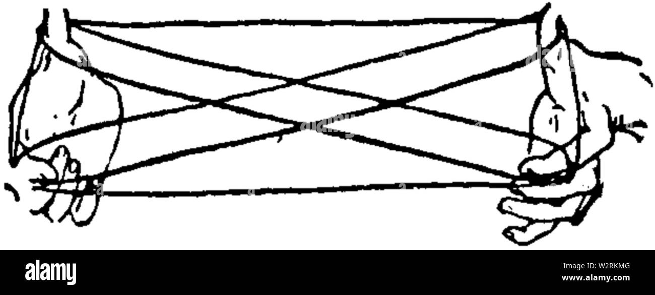 Cat's cradle soldier's bed Stock Photo Alamy