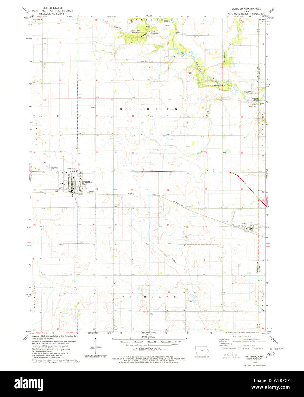 Map of glidden hires stock photography and images Alamy