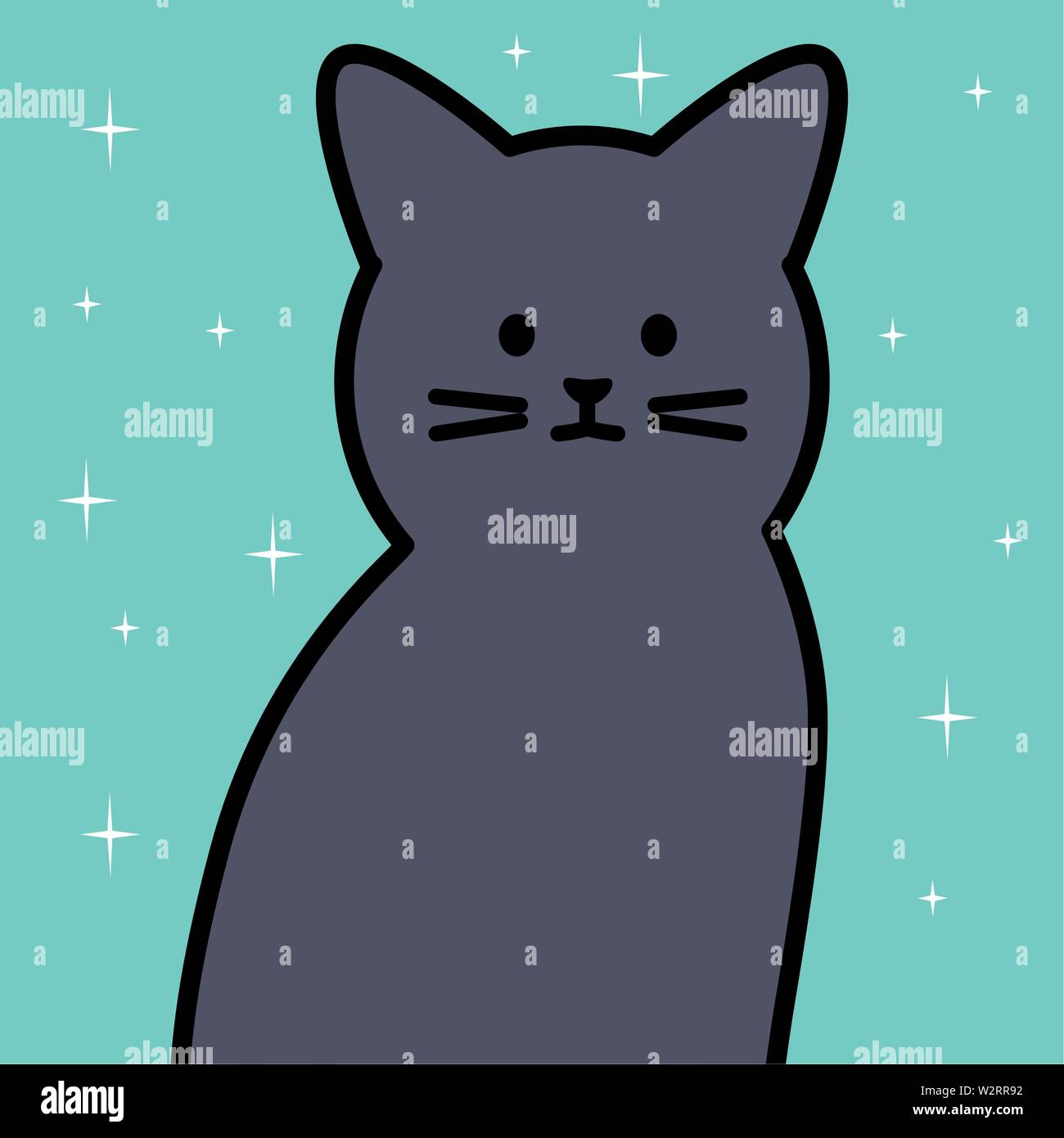 cute cat mascot adorable character vector illustration design Stock ...