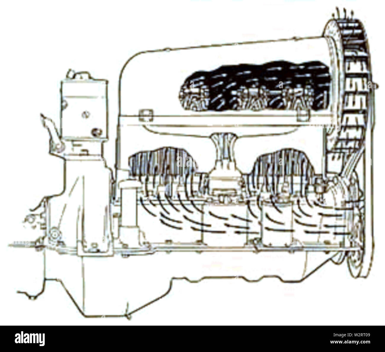 Chevrolet air cooling diagram Stock Photo