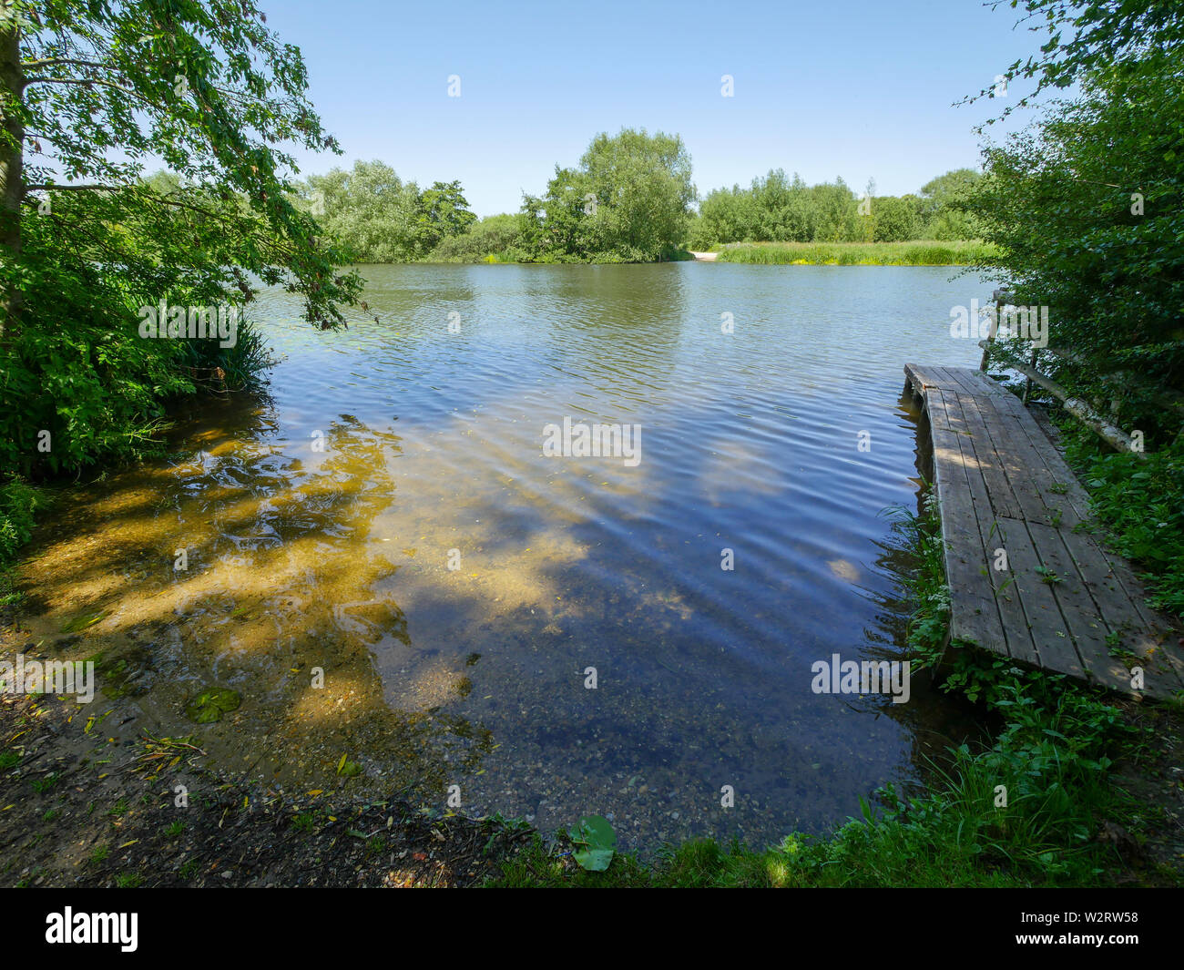 Old Little Stoke, Ferry Port, for Crossing River Thames now Disused, on Ridgeway Path, Littlestoke, Oxfordshire, England, UK, GB. Stock Photo
