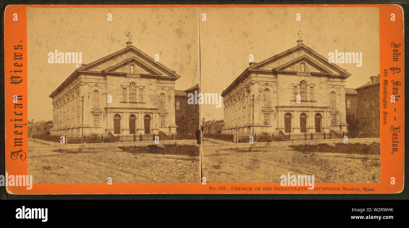 Church of the Immaculate Conception, Boston, Mass, by Soule, John P, 1827-1904 3 Stock Photo