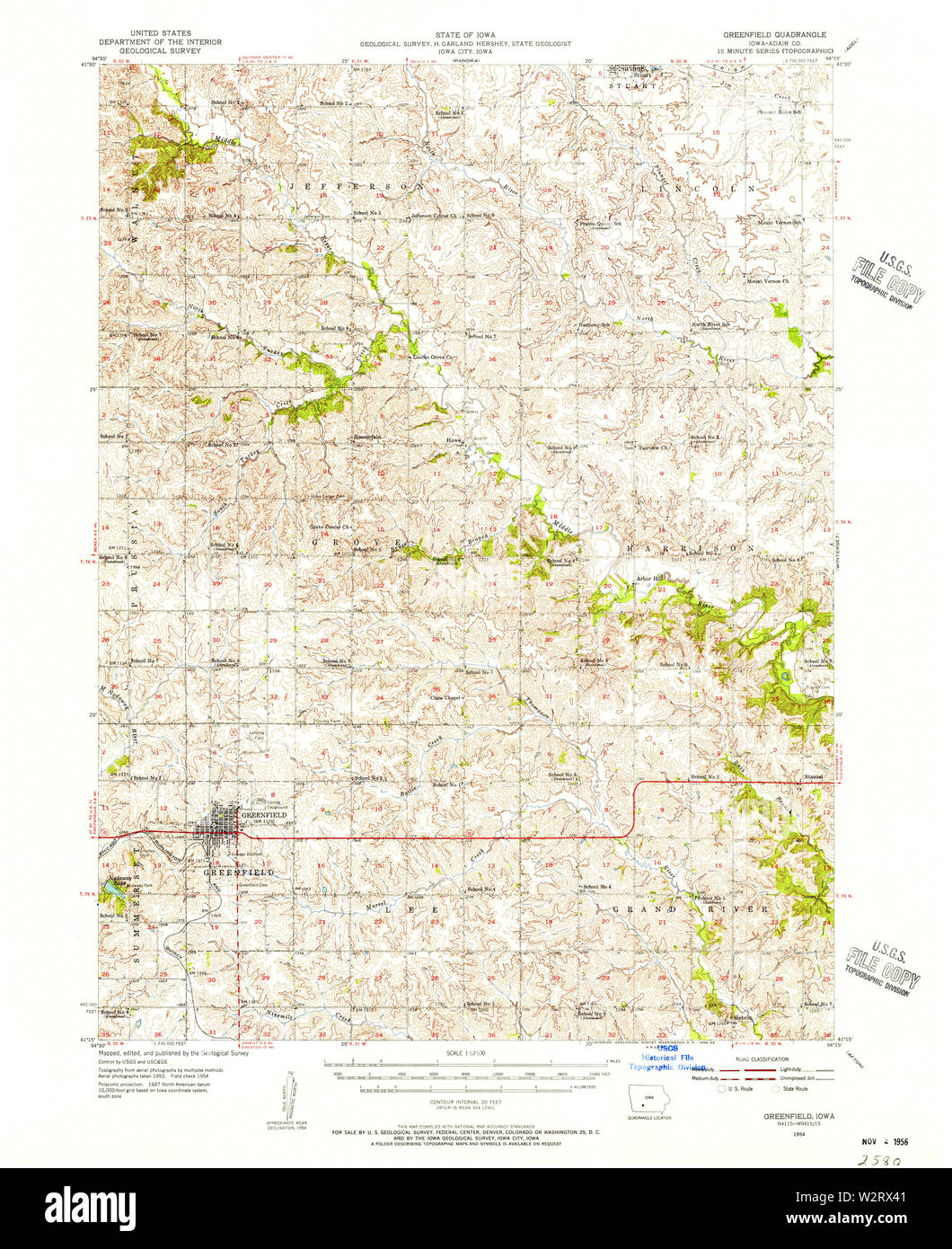 Greenfield iowa map hires stock photography and images Alamy