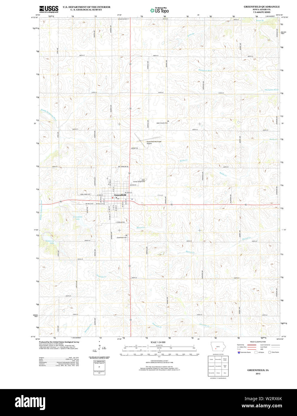 Greenfield iowa map hires stock photography and images Alamy