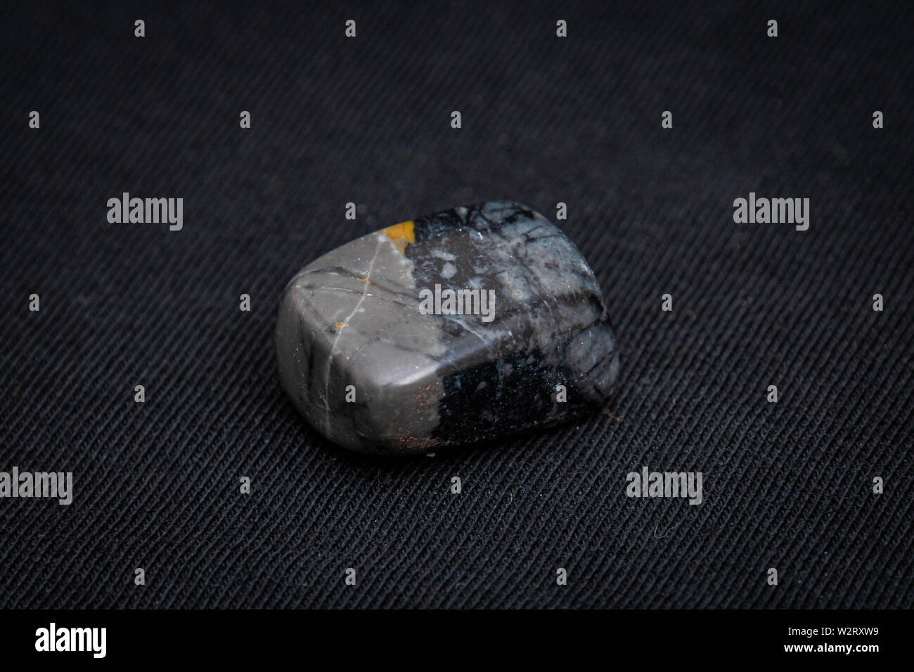 Picasso jasper gemstone in different tones grey black white and beige