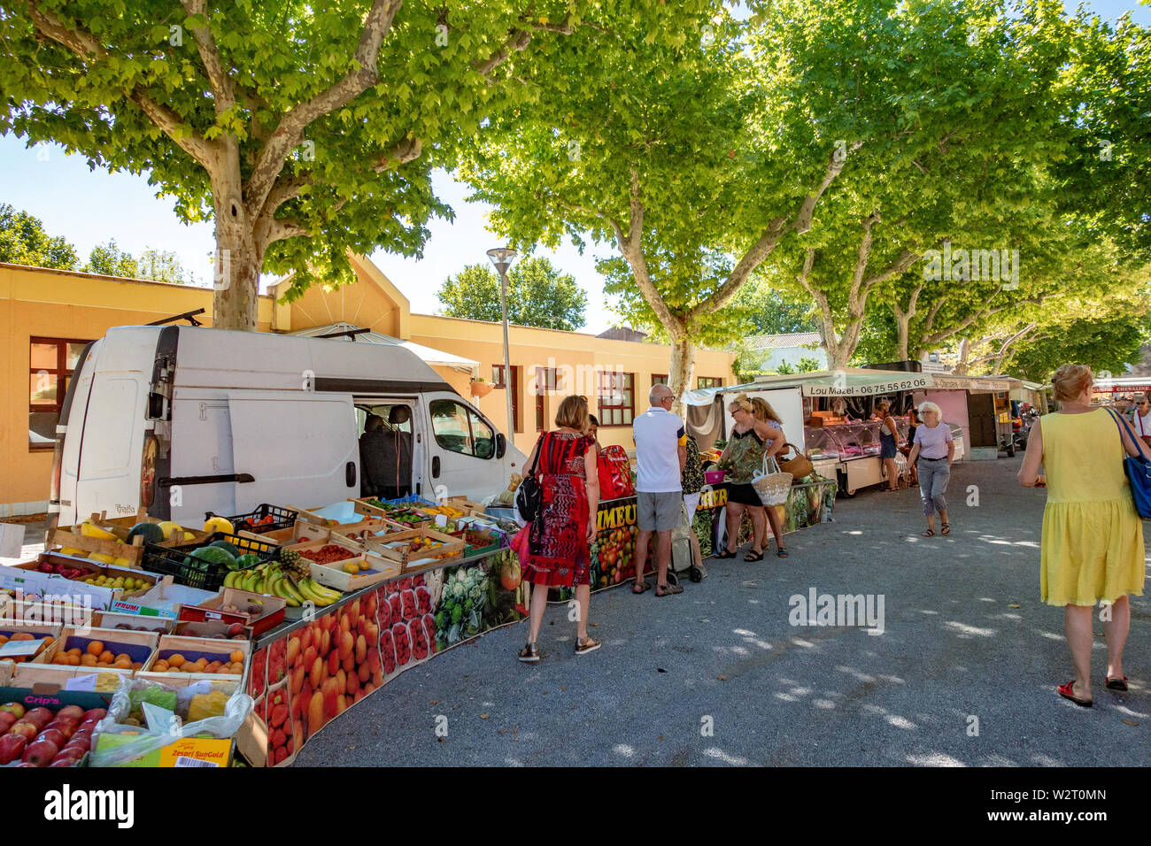 View of an old traditional village market Stock Photo - Alamy