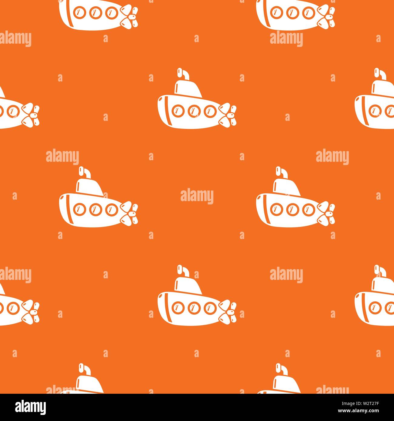 Submarine old pattern vector orange Stock Vector