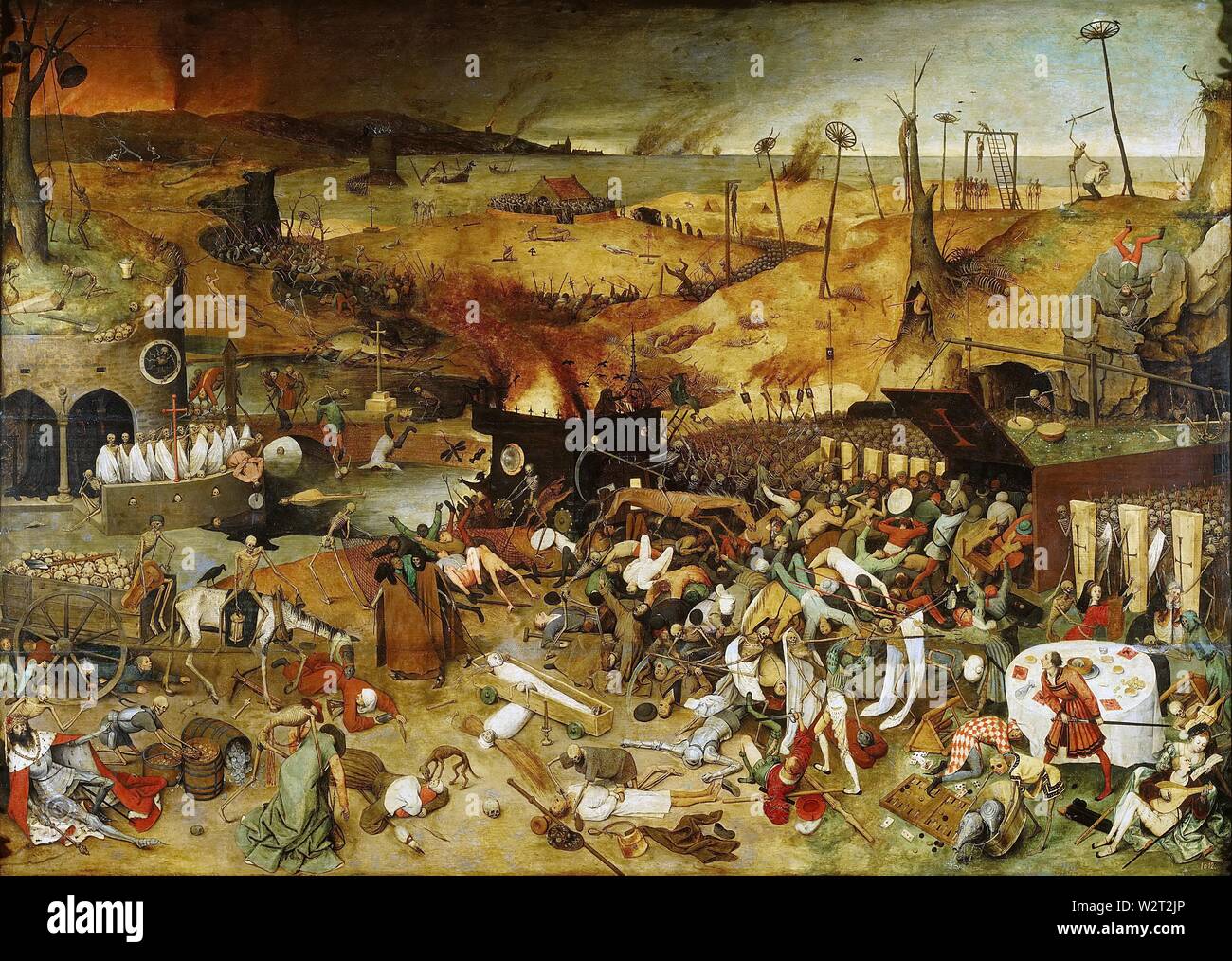 The Triumph of Death (circa 1562) painting by Pieter Bruegel (Brueghel) the Elder (I) - Very high resolution and quality image Stock Photo