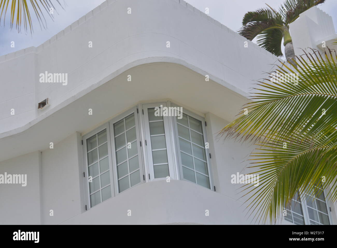 Famous preserved art deco buildings in South Beach Miami, Florida Stock