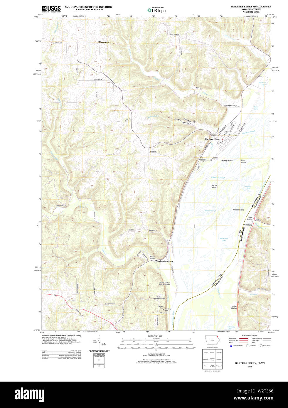 Harpers ferry iowa map hires stock photography and images Alamy