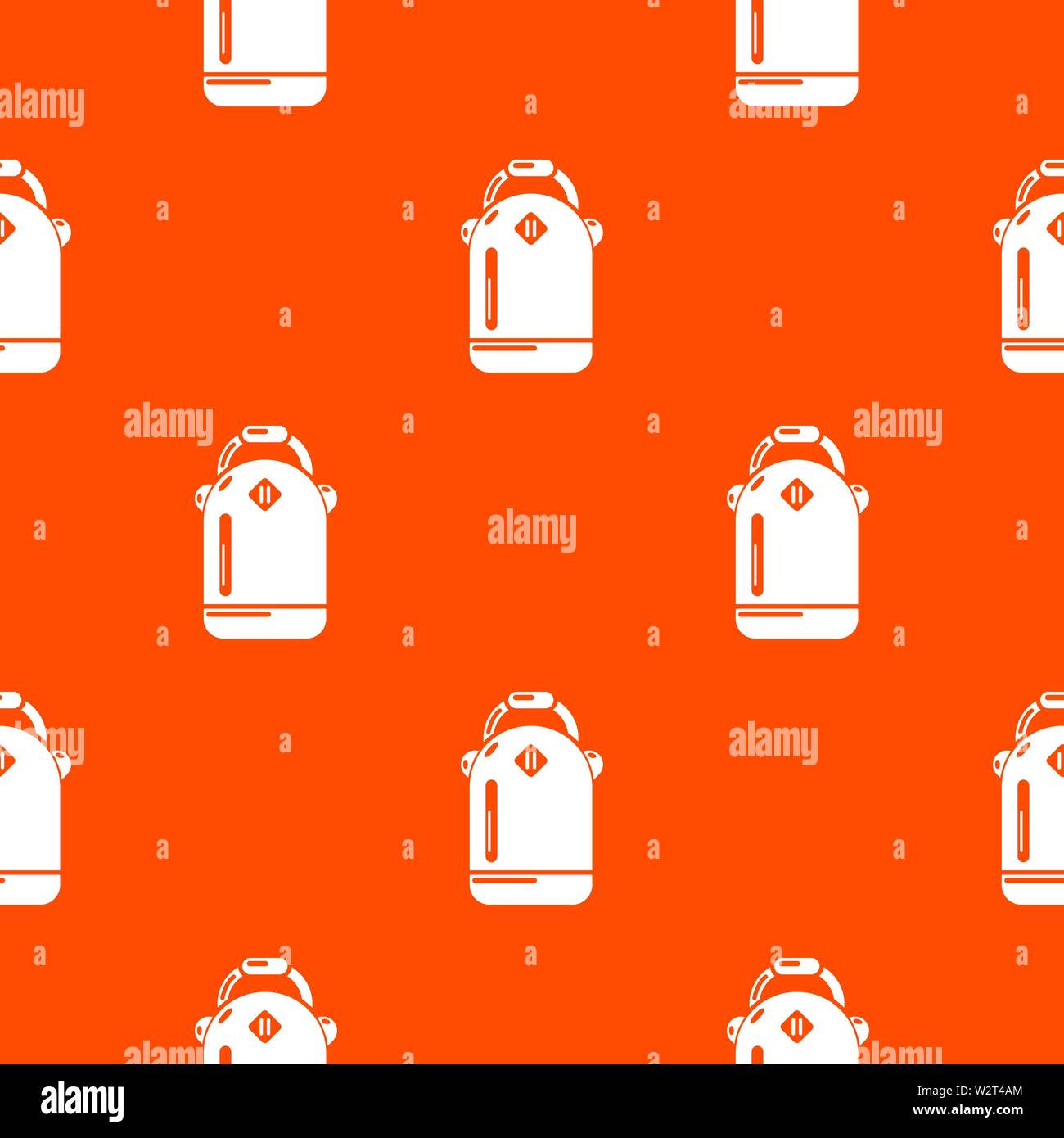 Backpack schoolgirl pattern vector orange Stock Vector