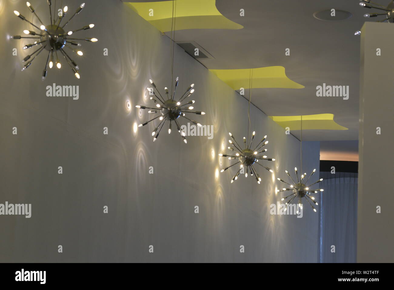 Mid century light fixtures in Miami Beach Florida Stock Photo Alamy