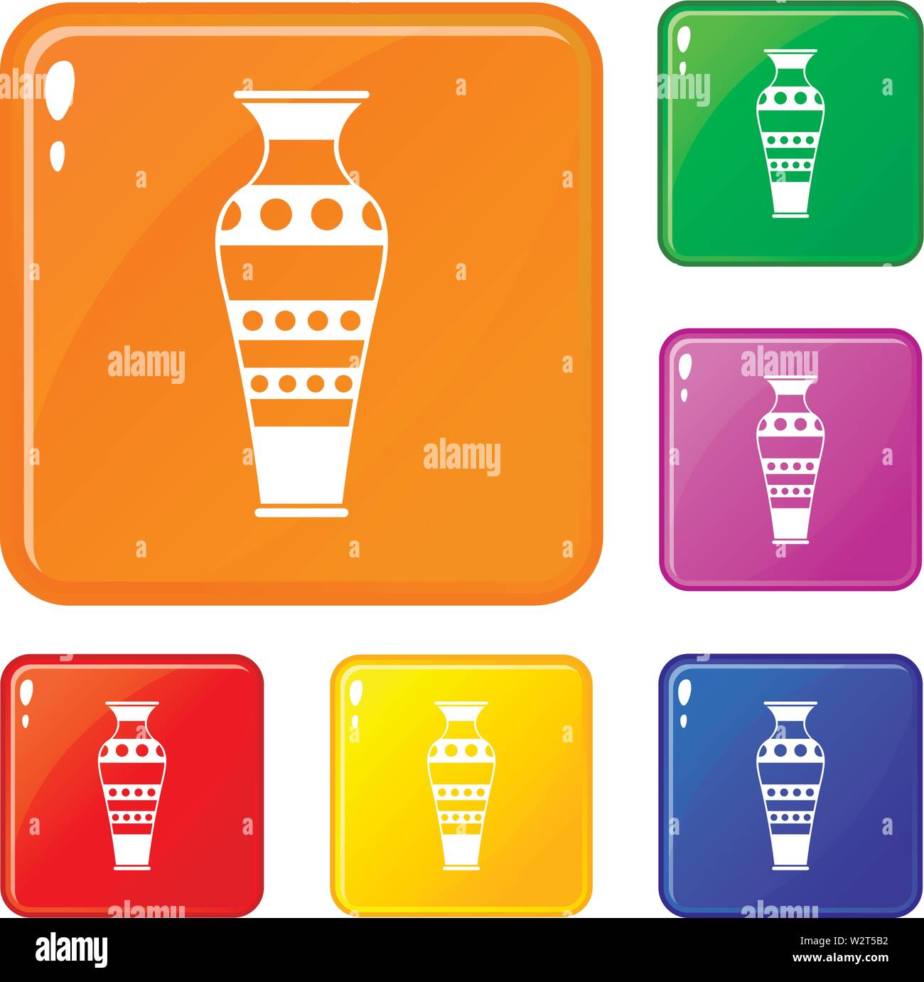 Egyptian vase icons set vector color Stock Vector Image & Art - Alamy