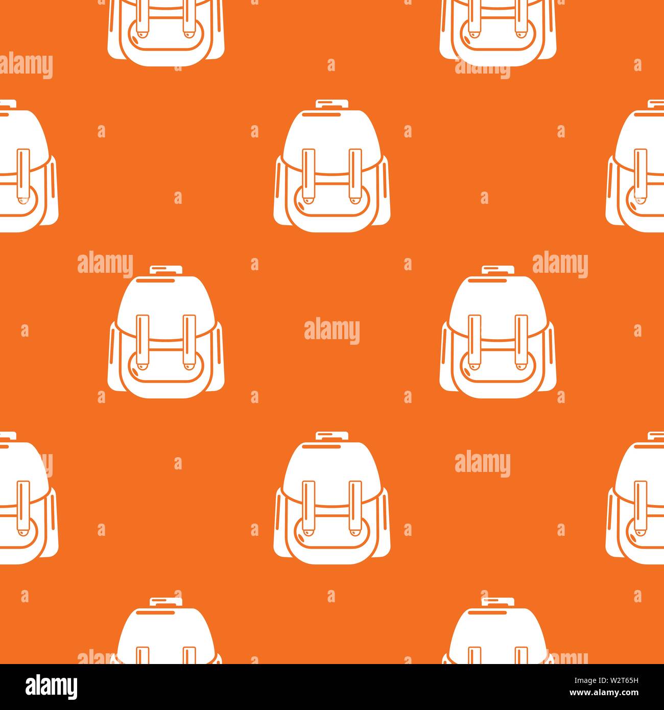 Rucksack pattern vector orange Stock Vector