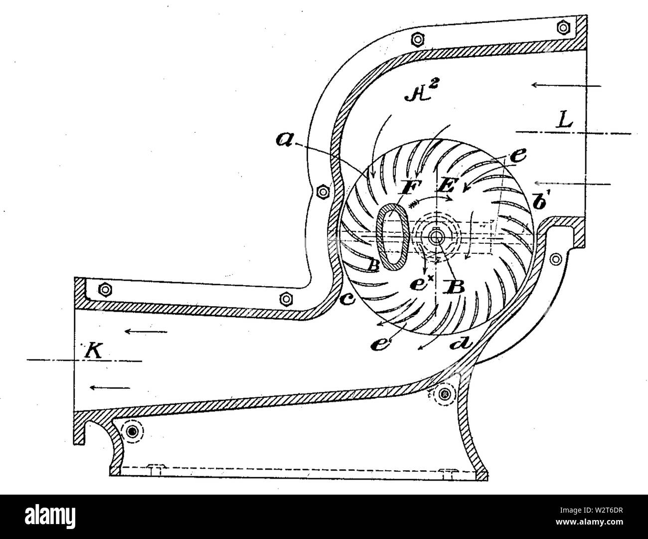 Crossflow fan schematic patent Stock Photo Alamy