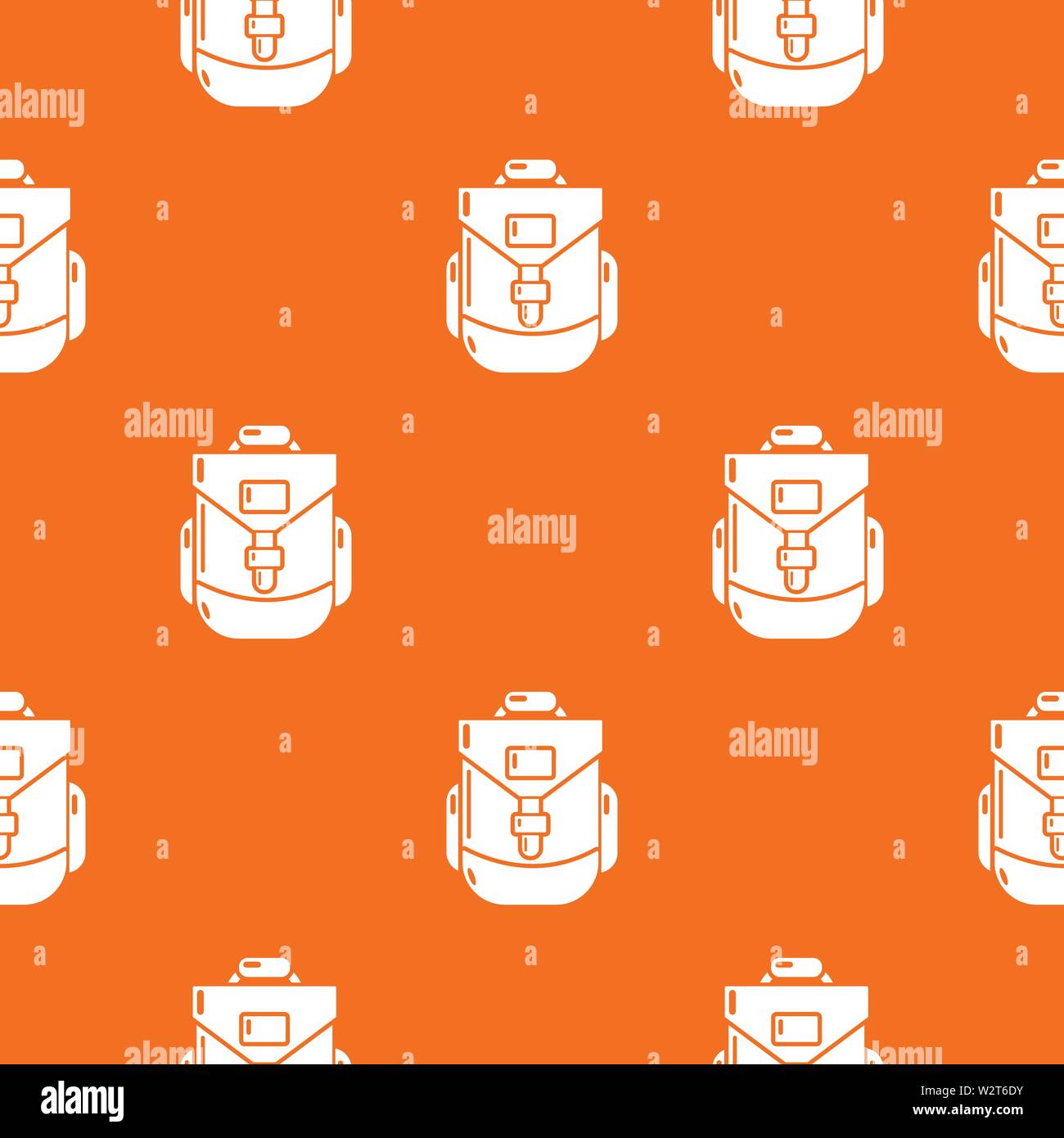 Backpacking pattern vector orange Stock Vector