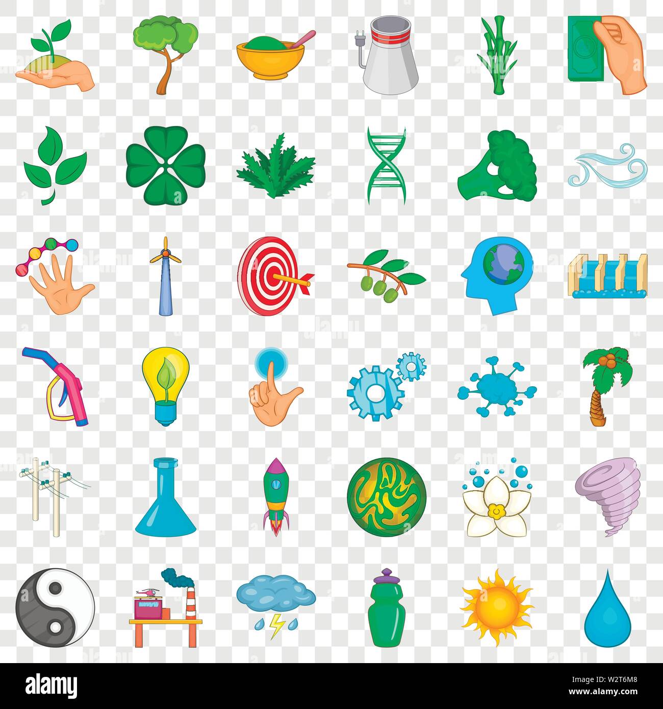 Flower icons set, cartoon style Stock Vector Image & Art - Alamy