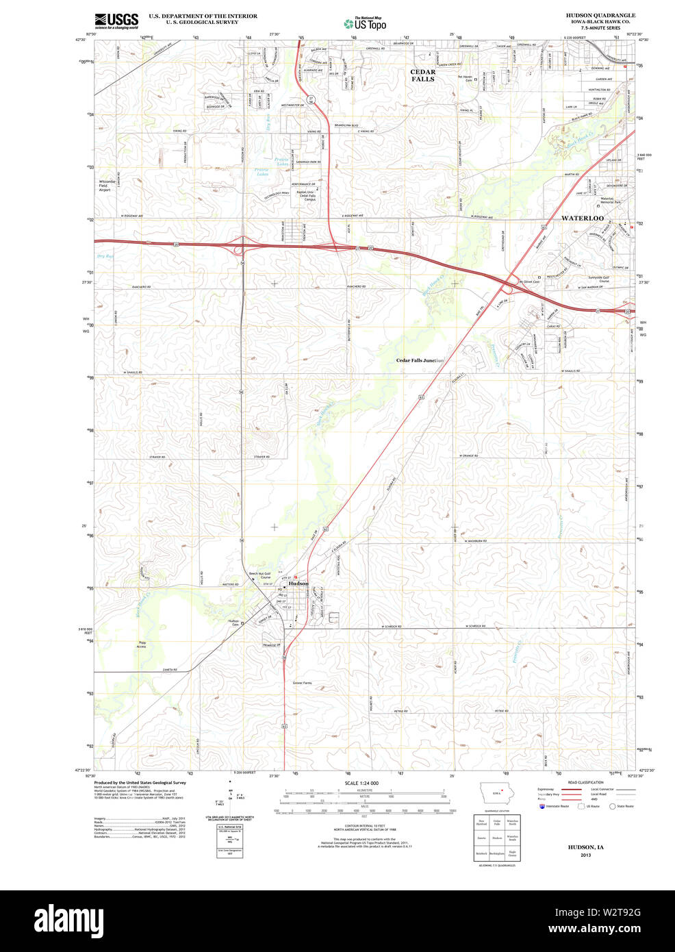 Hudson iowa map Cut Out Stock Images & Pictures Alamy