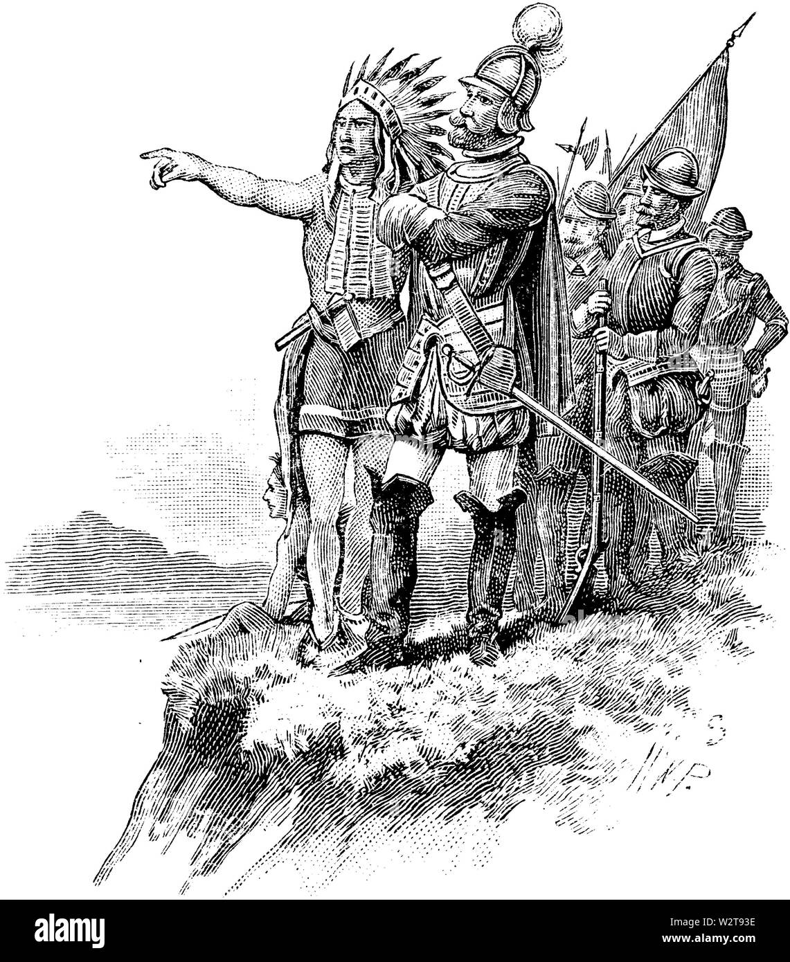 De soto discovers the mississippi hires stock photography and images