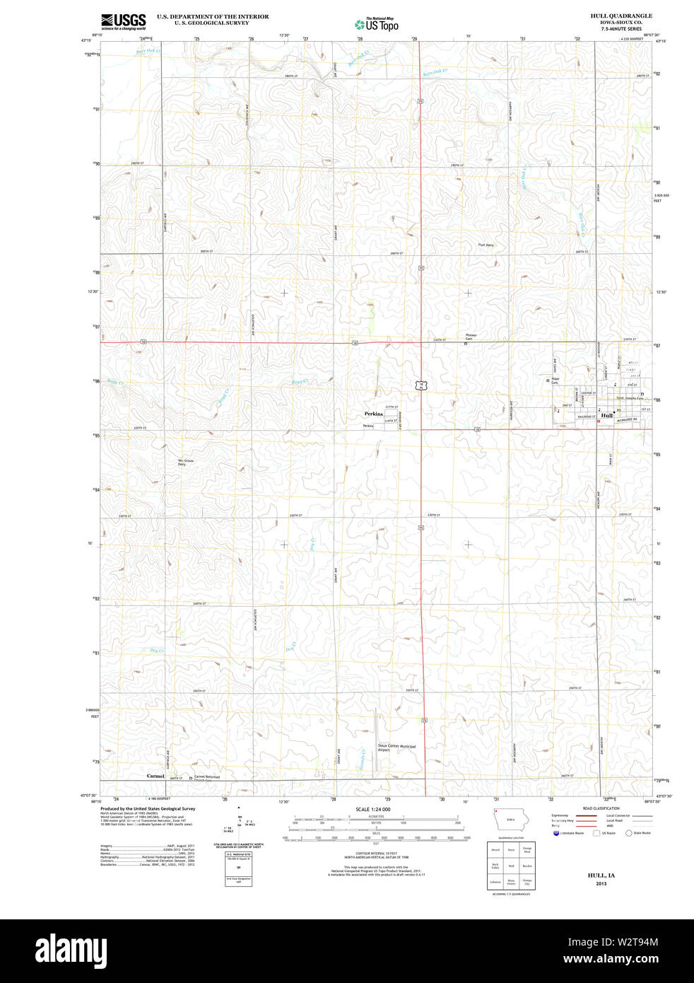 Hull iowa map hires stock photography and images Alamy