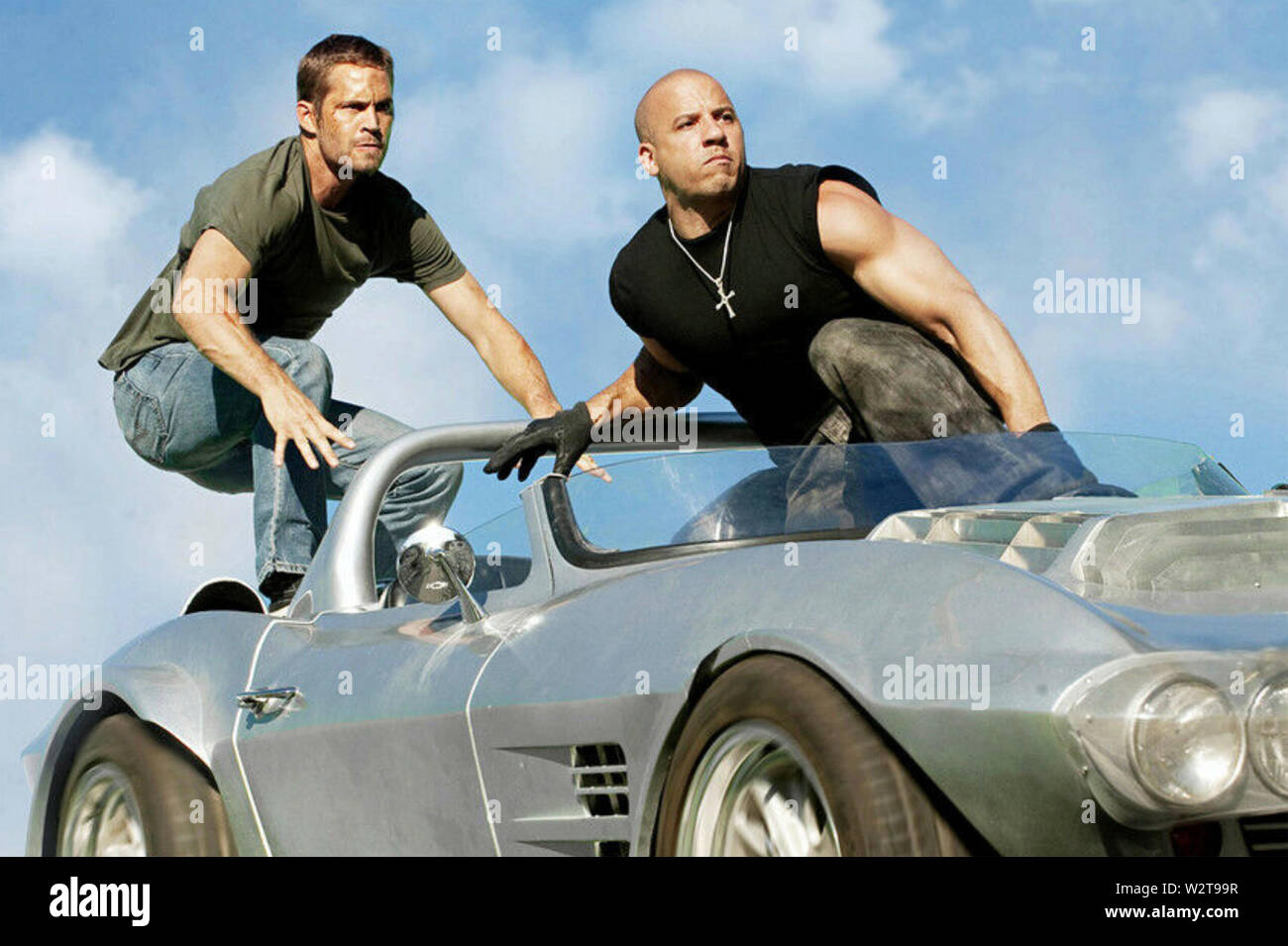 FAST FIVE 2011 Universal Pictures film with Vin Diesel at right and Paul Walker Stock Photo