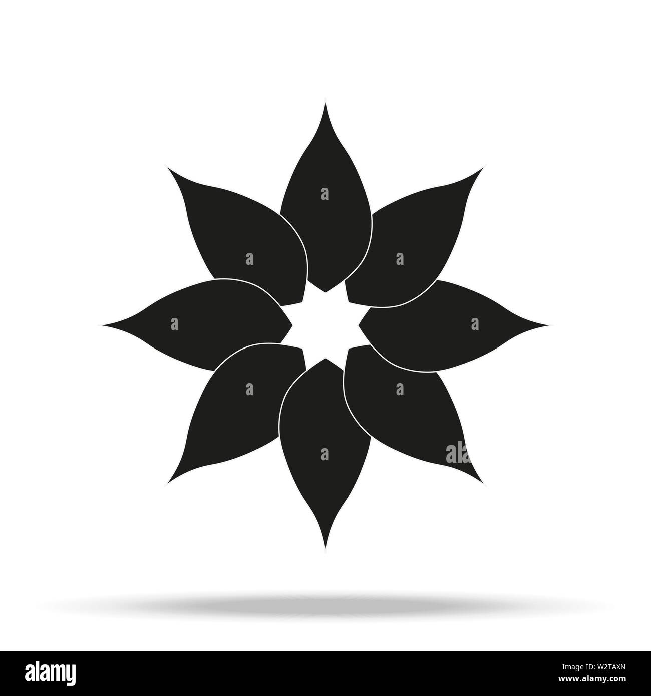 Flower Icon in trendy flat style isolated on grey background. Spring ...