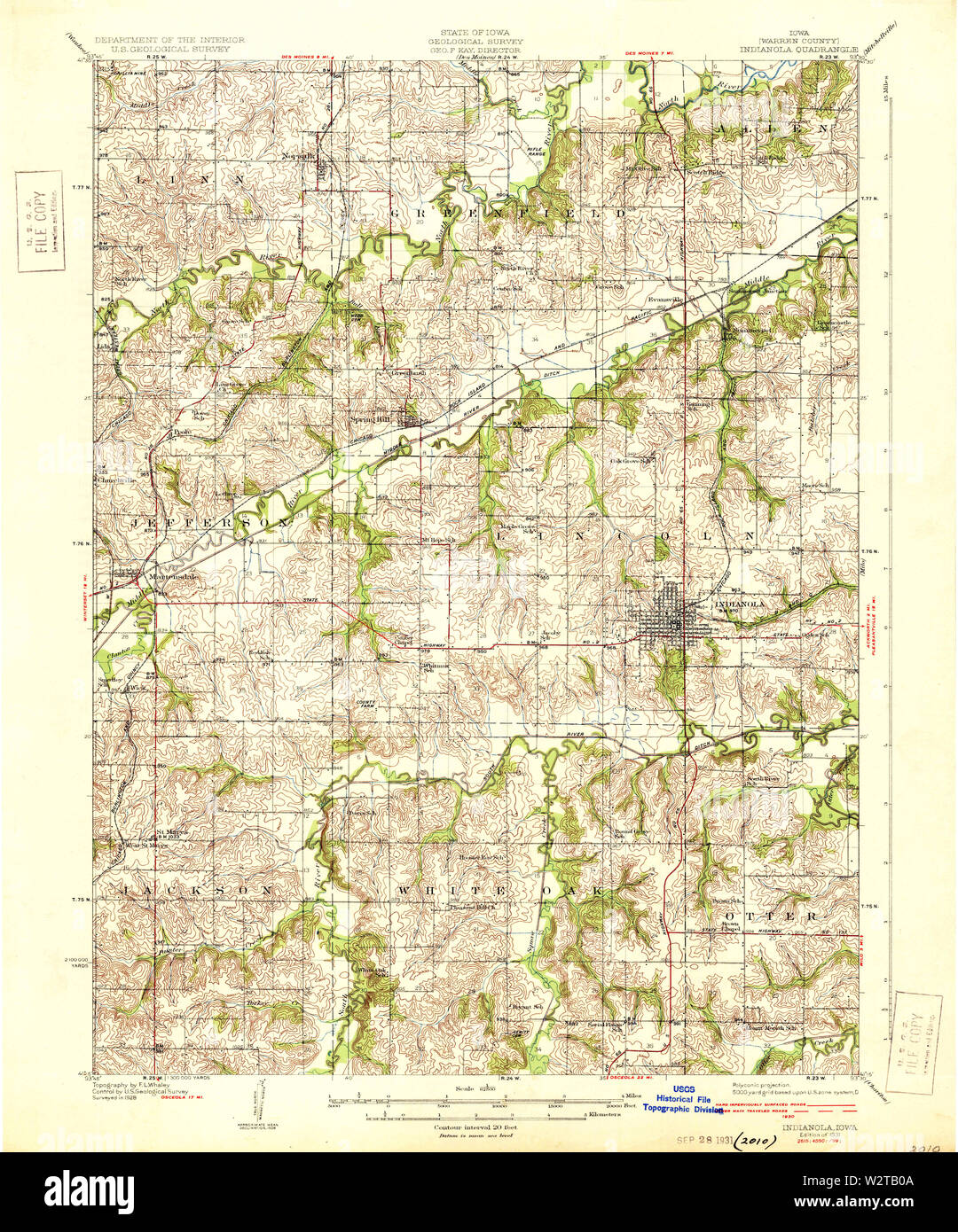 Map of indianola hires stock photography and images Alamy