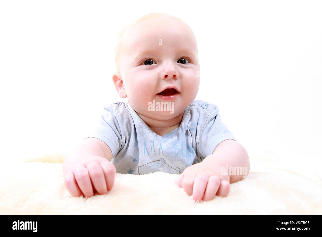 happy 5 month old baby boy Stock Photo