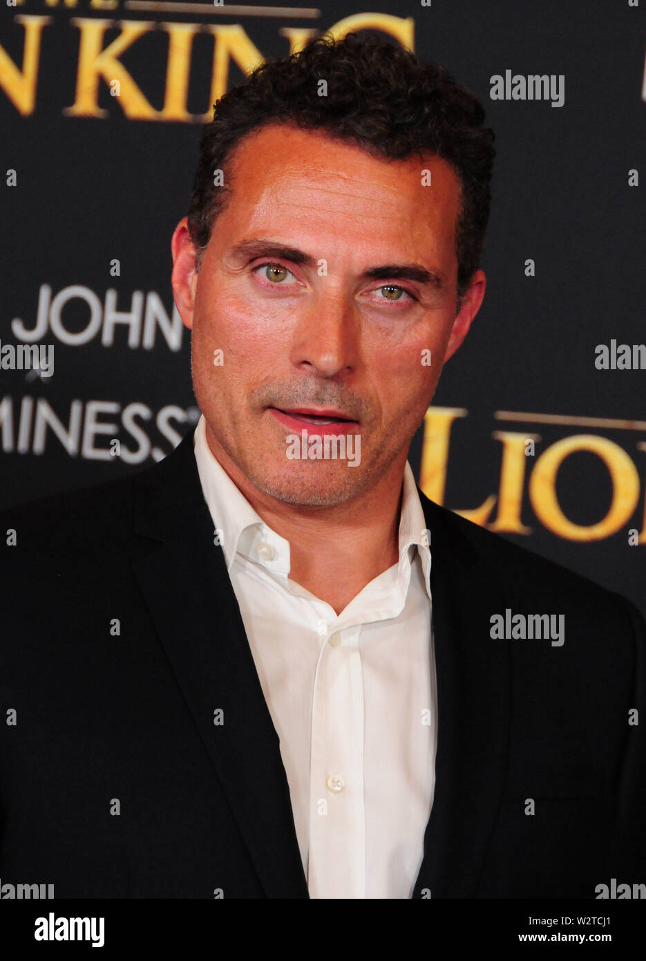 Hollywood, California, USA 9th July 2019 Actor Rufus Sewell attends the World Premiere of Disney's 'The Lion King' on July 9, 2019 at Dolby Theatre in Hollywood, California, USA. Photo by Barry King/Alamy Stock Photo Stock Photo