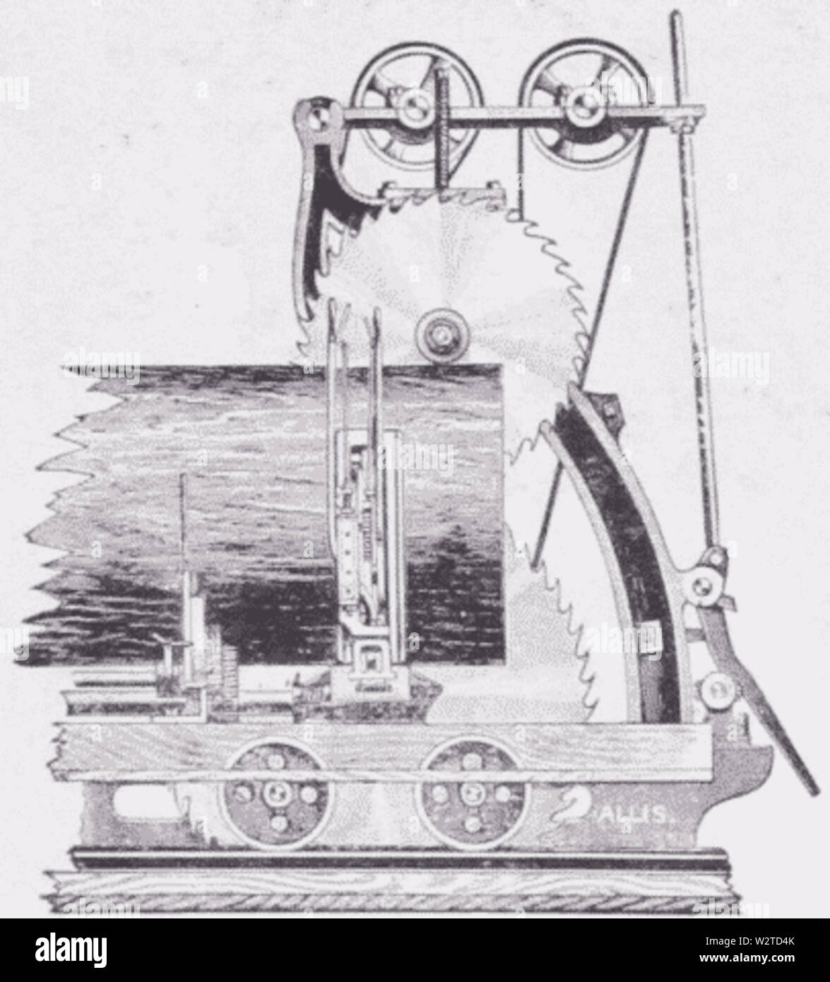 Double circular-saw Stock Photo