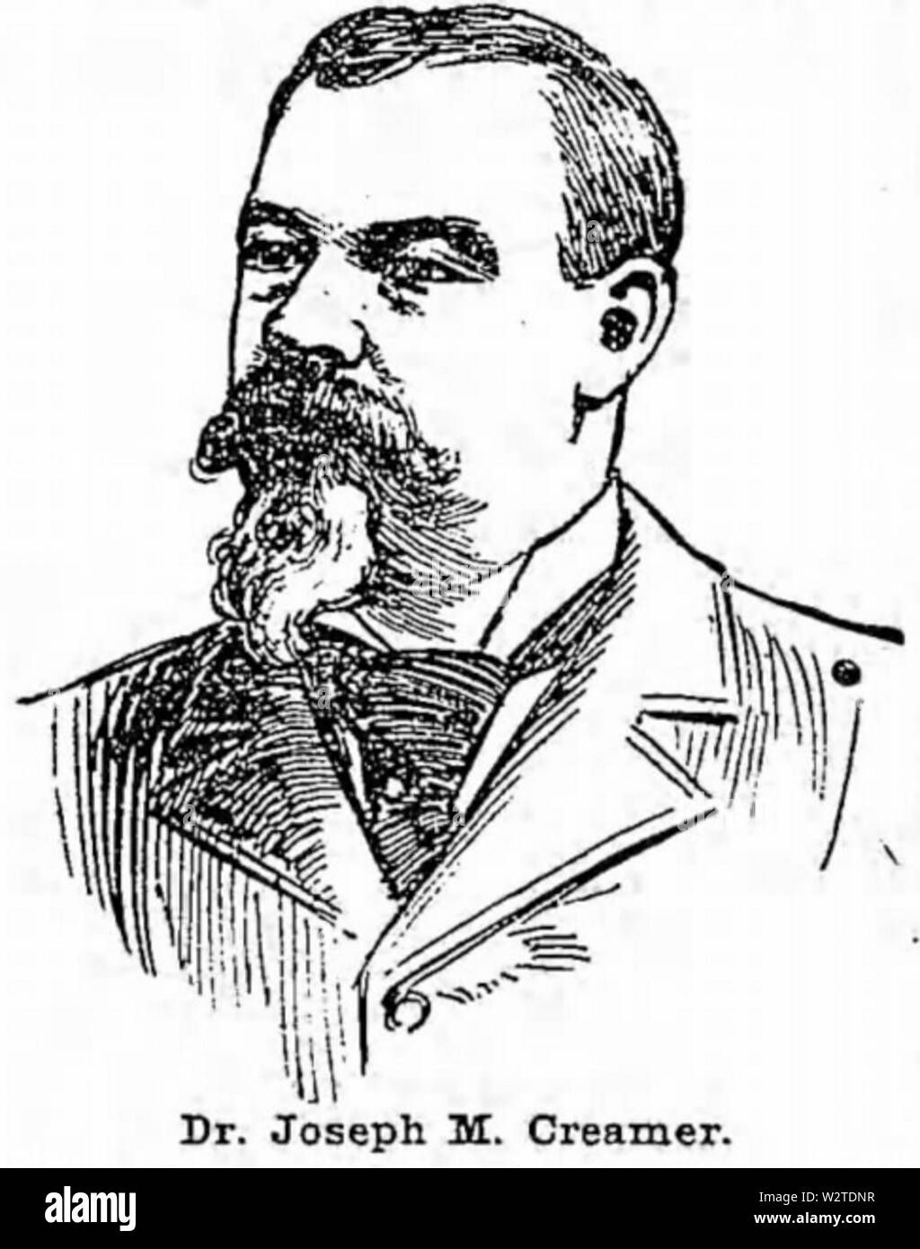 Dr Joseph Marie Creamer II (1852-1900) circa 1890-1900 Stock Photo
