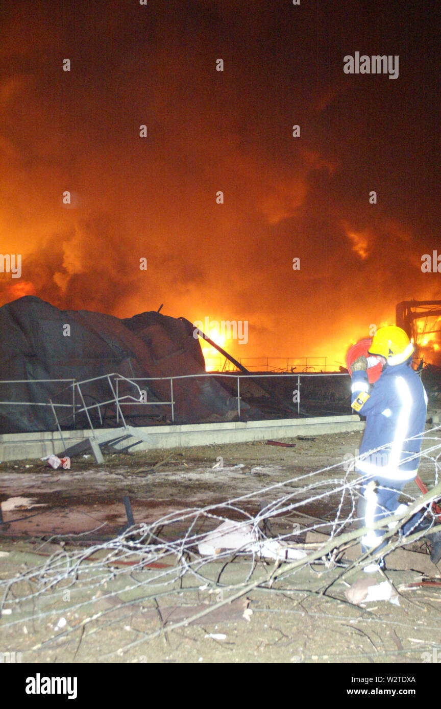 Buncefield fuel depot fire Stock Photo Alamy