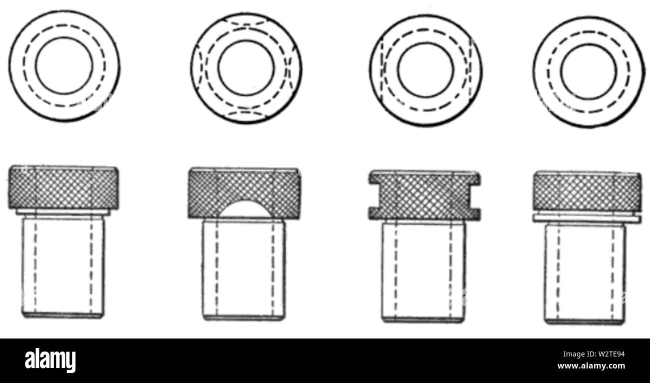 Drill bushing removal features Stock Photo Alamy