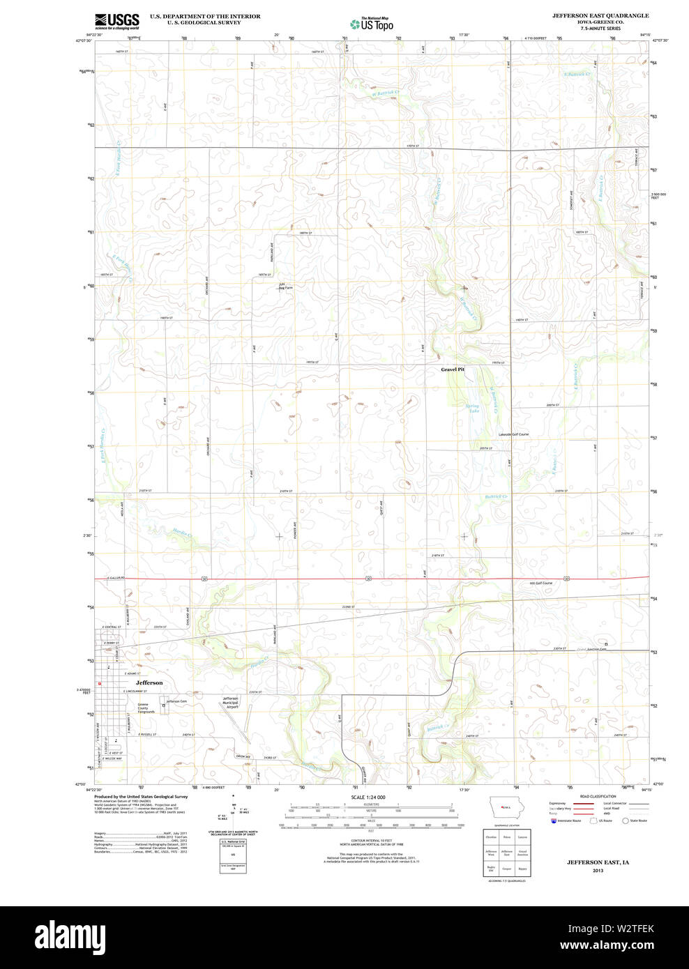 Jefferson iowa map hires stock photography and images Alamy