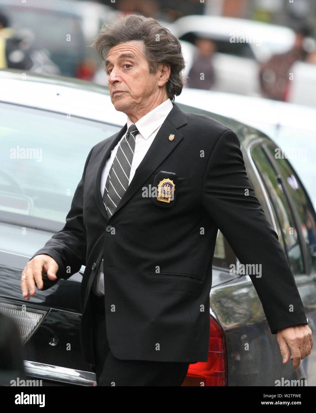 Al Pacino on movie set ''Righteous Kill'' 2007 Photo By John Barrett