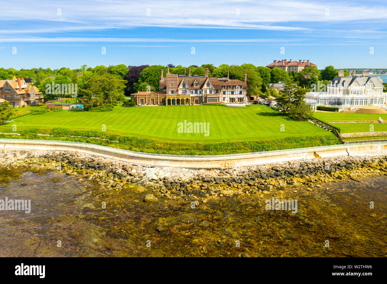 Cliff Walk, Mansions, Newport, Rhode Island, USA Stock Photo Alamy