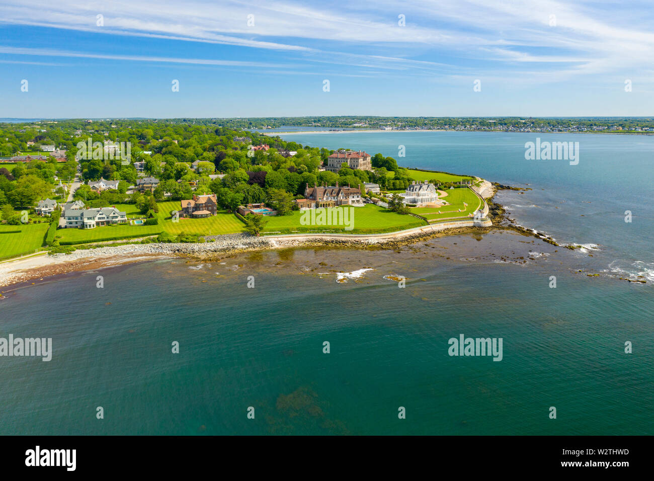 Cliff Walk, Mansions, Newport, Rhode Island, USA Stock Photo - Alamy