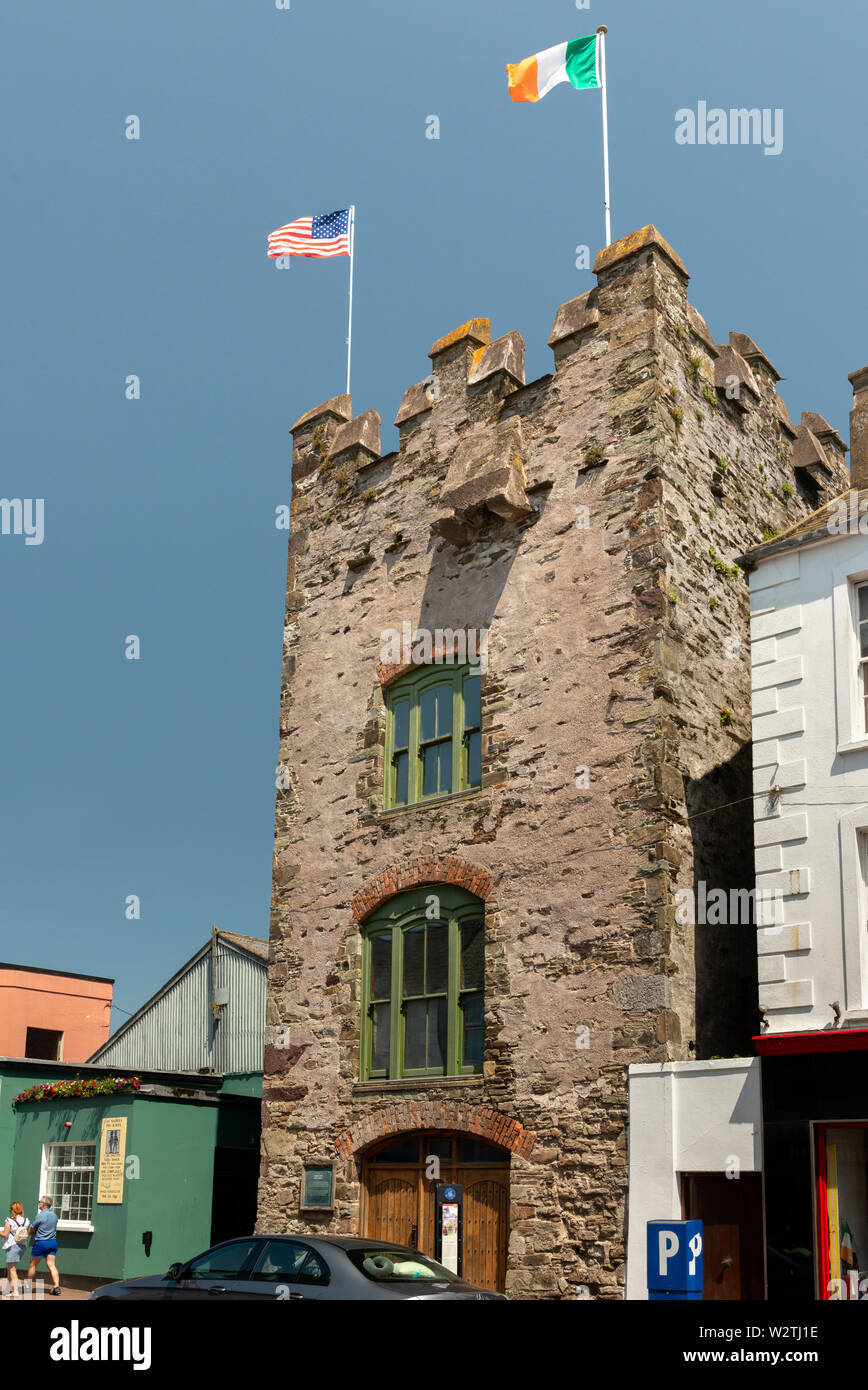 Tynte's Castle is a 15th century medieval Norman tower house in Youghal, County Cork, Ireland Stock Photo