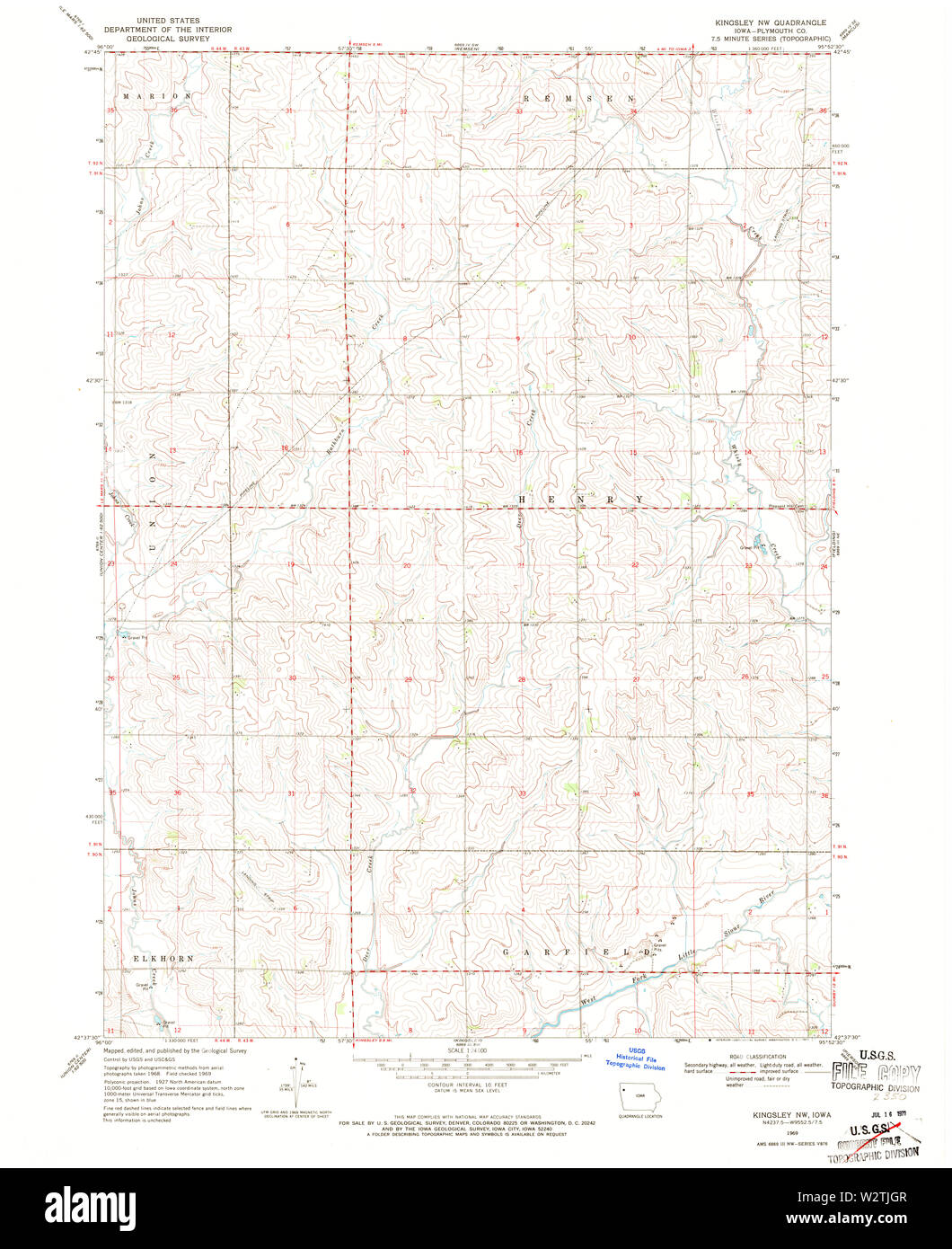 Kingsley iowa map hires stock photography and images Alamy
